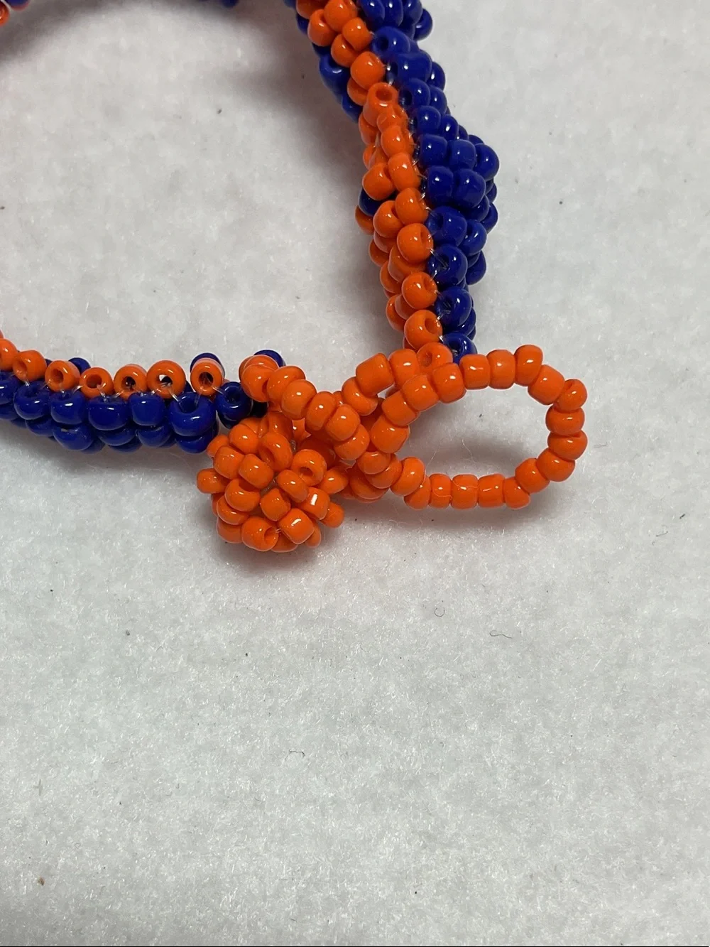 Florida Gators Handcrafted Blue & Orange Beaded Bracelet